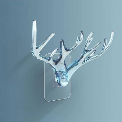 Cârlig pentru agățat pe perete, coarne de cerb, suport de perete pentru agățat haine, pălărie, eșarfă, cheie, coarne de cerb, suport cu cuier, decorare de perete