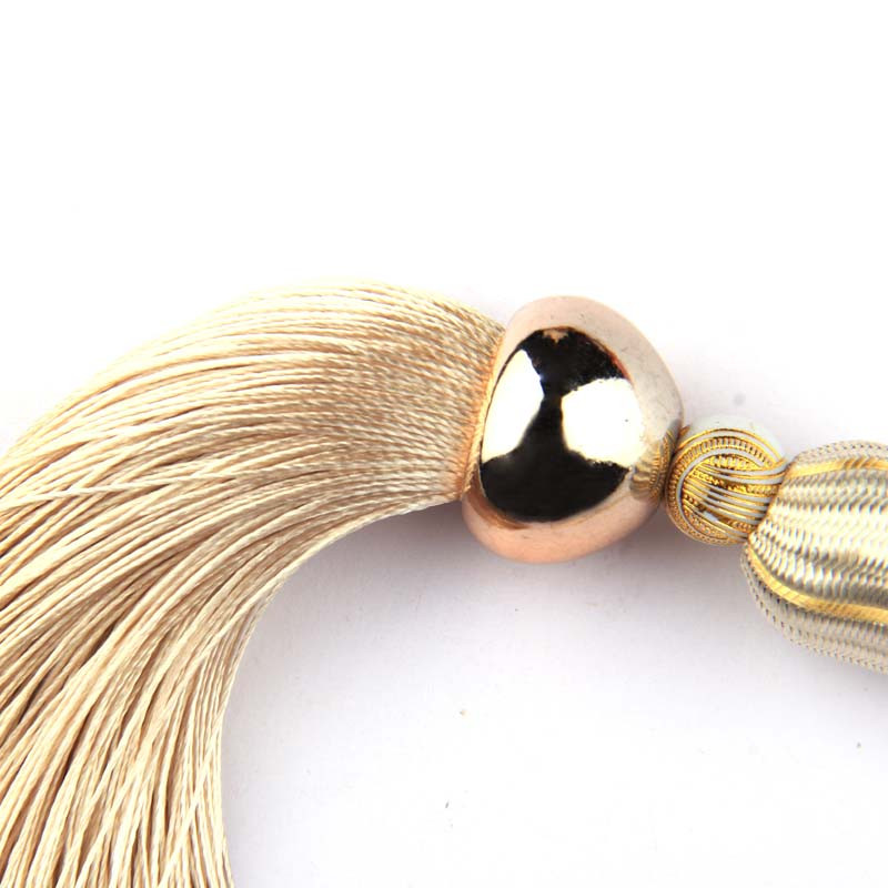 1 ks zlaté strapce remeslá lem závesné lano hodvábne strapce záves dekorácia bytové doplnky šperky DIY dekoratívny strapec na kľúče