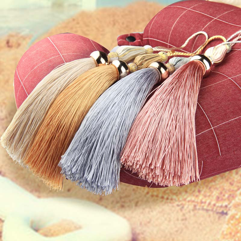 1 ks zlaté strapce remeslá lem závesné lano hodvábne strapce záves dekorácia bytové doplnky šperky DIY dekoratívny strapec na kľúče