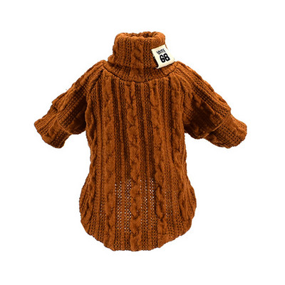 Mājdzīvnieku suņu kaķu džemperis ar apkakli džemperis ziemas silts trikotāžas apģērbs maziem suņiem Čivavas apģērbs kucēnu mētelis jaka mājdzīvnieki produkti