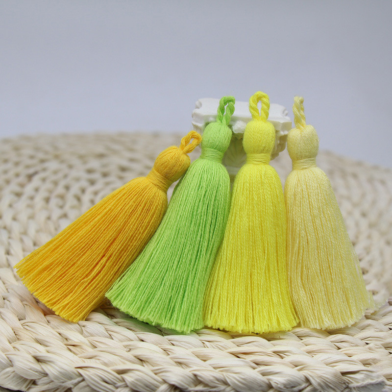 10τμχ Cotton Craft Tassels 8cm Long Fringe for DIY Earring Jewelry Making Key Curtains Fringe Trim Crafts Accessories