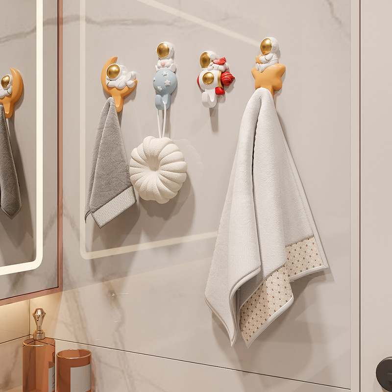 4 buc. Decor modern pentru interior, figurine de astronaut din rășină, cârlige de perete, cârlig pentru frigider, suport pentru chei, umeraș de perete, decorare camerei