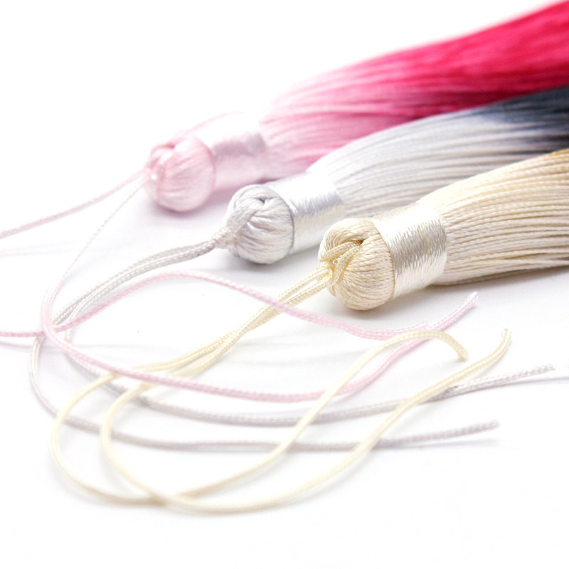 2 buc 9,5 cm ciucuri din poliester de culoare cu inel de agățat mătase breton cusut ciucuri ciucuri decorative cheie pentru pandantive decor acasă