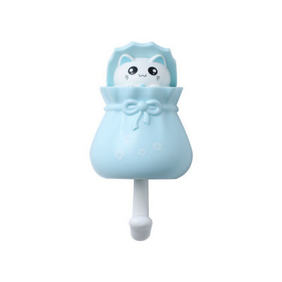 Háztartási rajzfilm macska dekoratív horgok Kulcstartó Falra szerelhető ragasztós kabátakasztó kalaptartó Különféle szervező kiegészítők