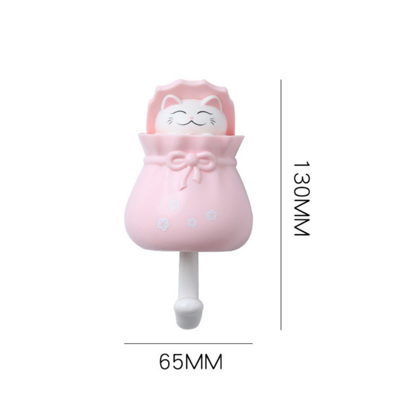 Háztartási rajzfilm macska dekoratív horgok Kulcstartó Falra szerelhető ragasztós kabátakasztó kalaptartó Különféle szervező kiegészítők