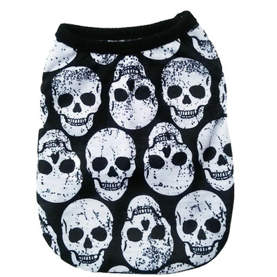 Oblečenie pre domáce zvieratá, vesta pre psov, bavlnený kabát pre psov, leto a jeseň, kreslená lebka, vesta pre psov, šteniatko, malé a stredné psy, oblečenie pre domáce zvieratá, veľkosť 2XS-5XL