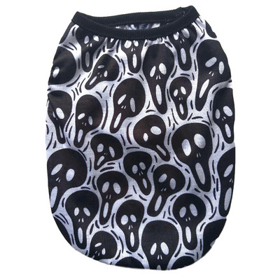 Oblečenie pre domáce zvieratá, vesta pre psov, bavlnený kabát pre psov, leto a jeseň, kreslená lebka, vesta pre psov, šteniatko, malé a stredné psy, oblečenie pre domáce zvieratá, veľkosť 2XS-5XL