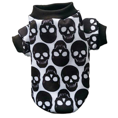 Oblečenie pre domáce zvieratá, vesta pre psov, bavlnený kabát pre psov, leto a jeseň, kreslená lebka, vesta pre psov, šteniatko, malé a stredné psy, oblečenie pre domáce zvieratá, veľkosť 2XS-5XL