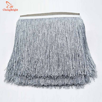 CHENGBRIGHT 1 yarda 20 cm lățime de dantelă argintie franjuri ciucuri ciucuri franjuri tăiere pentru rochie latino scenă haine accesoriu panglică dantelă