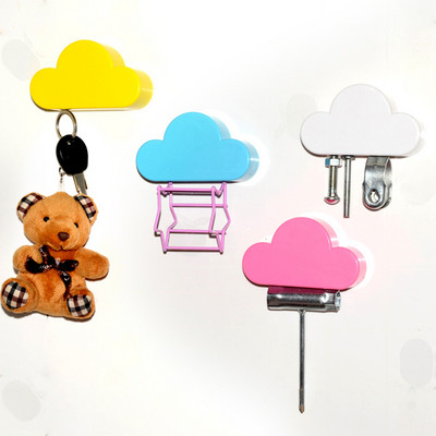 Cârlig magnetic creativ Suport chei Cârlige de perete în formă de nor Raft de depozitare pentru acasă Raft Decor pentru intrare în siguranță Accesorii pentru casă