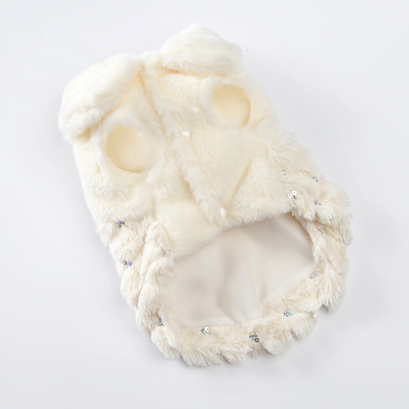 Haine de blană de lux pentru câini de talie mică, pisici, toamnă iarnă, cățeluș cald pentru animale de companie, haine pentru pisici, jachete elegante, chihuahua, îmbrăcăminte Yorkie