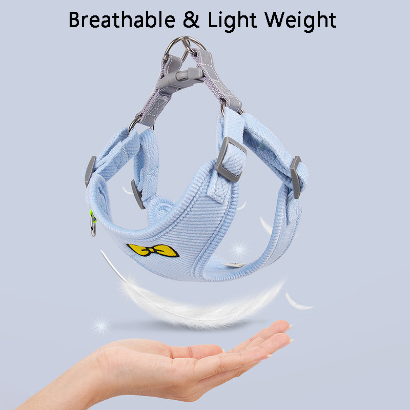 Nyári kordbársony kutyahám és póráz kis, közepes méretű kutyák számára Lélegző kölyökmacska hám mellény Chihuahua sétáló póráz