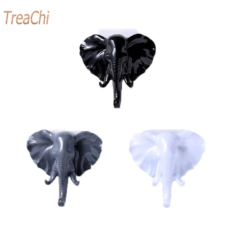 Cârlige de perete cu cap de elefant Umeraș pentru ușă, cheie, haine, haine, pălărie, pungi, suport decor pentru prosoape, pentru sufragerie, baie