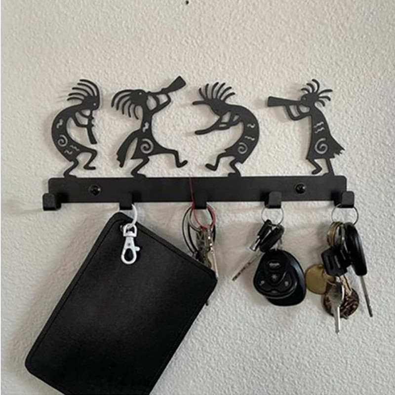 Raktų laikiklis, skirtas prie sienos tvirtinamas Cat Sweet Home Dekoratyvinis 5 kabliukų laikiklis Metalinė kabykla priekinių durų virtuvė Vonios kambarys Drabužių skrybėlių organizatorius