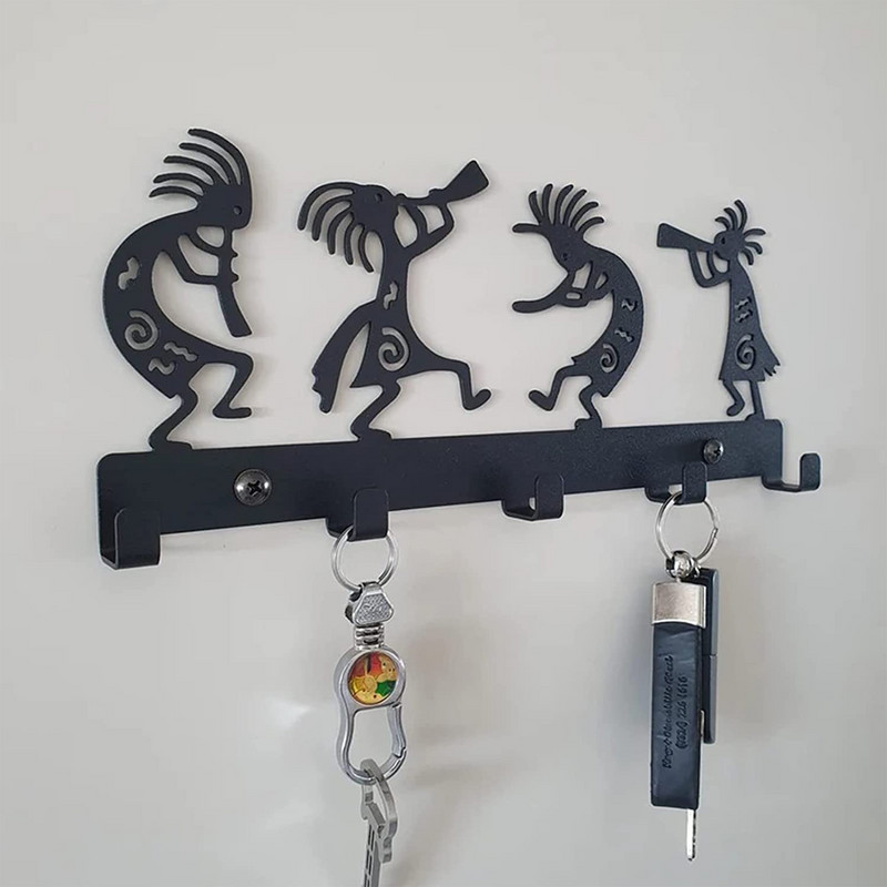 Raktų laikiklis, skirtas prie sienos tvirtinamas Cat Sweet Home Dekoratyvinis 5 kabliukų laikiklis Metalinė kabykla priekinių durų virtuvė Vonios kambarys Drabužių skrybėlių organizatorius