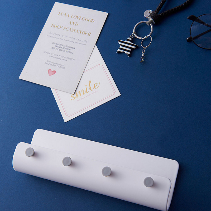 Αυτοκόλλητη θήκη κλειδιού Επιτοίχια ράφι στεγνώματος κουζίνας Ανθεκτικό Δοχείο αποθήκευσης χωρίς διάτρηση για μηνύματα τηλεφώνου με βραχιόλια