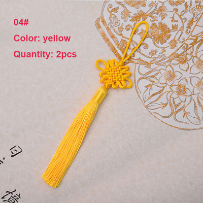 2 τμχ Φούντα Κρόσια Χειροποίητο Μεταξωτό Νήμα Κινέζικο Κόμπο Φούντα Κτυπήματα Φούντα λουλουδιών για DIY χειροτεχνική πόρτα αυτοκινήτου Χειροποίητη διακόσμηση σπιτιού