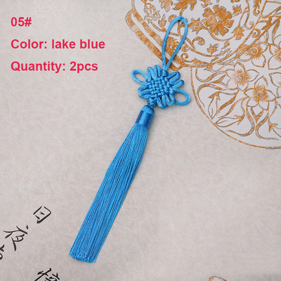 2 τμχ Φούντα Κρόσια Χειροποίητο Μεταξωτό Νήμα Κινέζικο Κόμπο Φούντα Κτυπήματα Φούντα λουλουδιών για DIY χειροτεχνική πόρτα αυτοκινήτου Χειροποίητη διακόσμηση σπιτιού