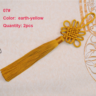 2 τμχ Φούντα Κρόσια Χειροποίητο Μεταξωτό Νήμα Κινέζικο Κόμπο Φούντα Κτυπήματα Φούντα λουλουδιών για DIY χειροτεχνική πόρτα αυτοκινήτου Χειροποίητη διακόσμηση σπιτιού