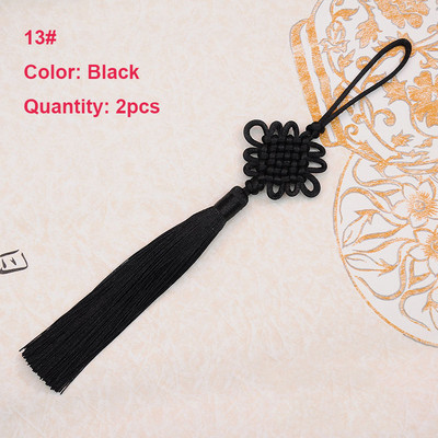 2 τμχ Φούντα Κρόσια Χειροποίητο Μεταξωτό Νήμα Κινέζικο Κόμπο Φούντα Κτυπήματα Φούντα λουλουδιών για DIY χειροτεχνική πόρτα αυτοκινήτου Χειροποίητη διακόσμηση σπιτιού