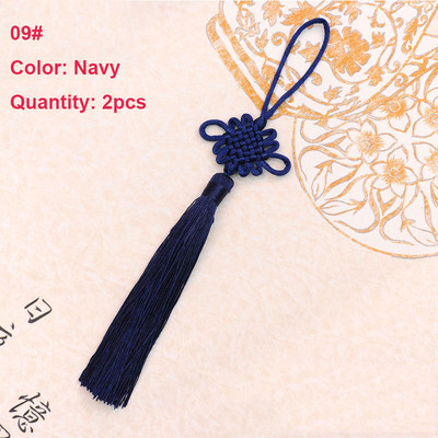 2 τμχ Φούντα Κρόσια Χειροποίητο Μεταξωτό Νήμα Κινέζικο Κόμπο Φούντα Κτυπήματα Φούντα λουλουδιών για DIY χειροτεχνική πόρτα αυτοκινήτου Χειροποίητη διακόσμηση σπιτιού