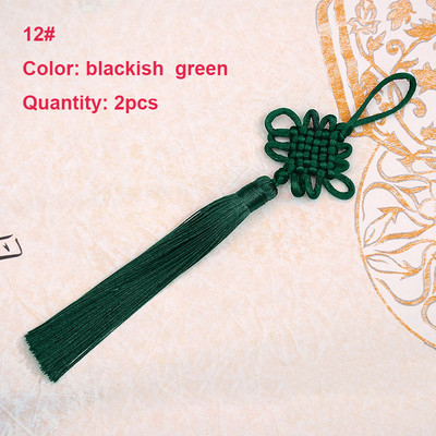 2 τμχ Φούντα Κρόσια Χειροποίητο Μεταξωτό Νήμα Κινέζικο Κόμπο Φούντα Κτυπήματα Φούντα λουλουδιών για DIY χειροτεχνική πόρτα αυτοκινήτου Χειροποίητη διακόσμηση σπιτιού