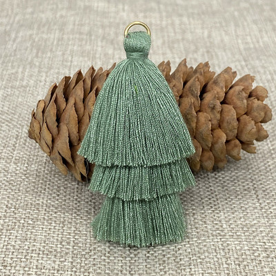 10 τμχ Τρεις στρώσεις Φούντα κρόσια Κρεμαστό DIY Κρεμαστά πάρτι Κορδόνια Δαχτυλίδι Φούντα Διακοσμητικά Ενδύματα Κουρτίνες Κοσμήματα Διακόσμηση Φούντες Δαντέλα