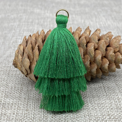 10 τμχ Τρεις στρώσεις Φούντα κρόσια Κρεμαστό DIY Κρεμαστά πάρτι Κορδόνια Δαχτυλίδι Φούντα Διακοσμητικά Ενδύματα Κουρτίνες Κοσμήματα Διακόσμηση Φούντες Δαντέλα