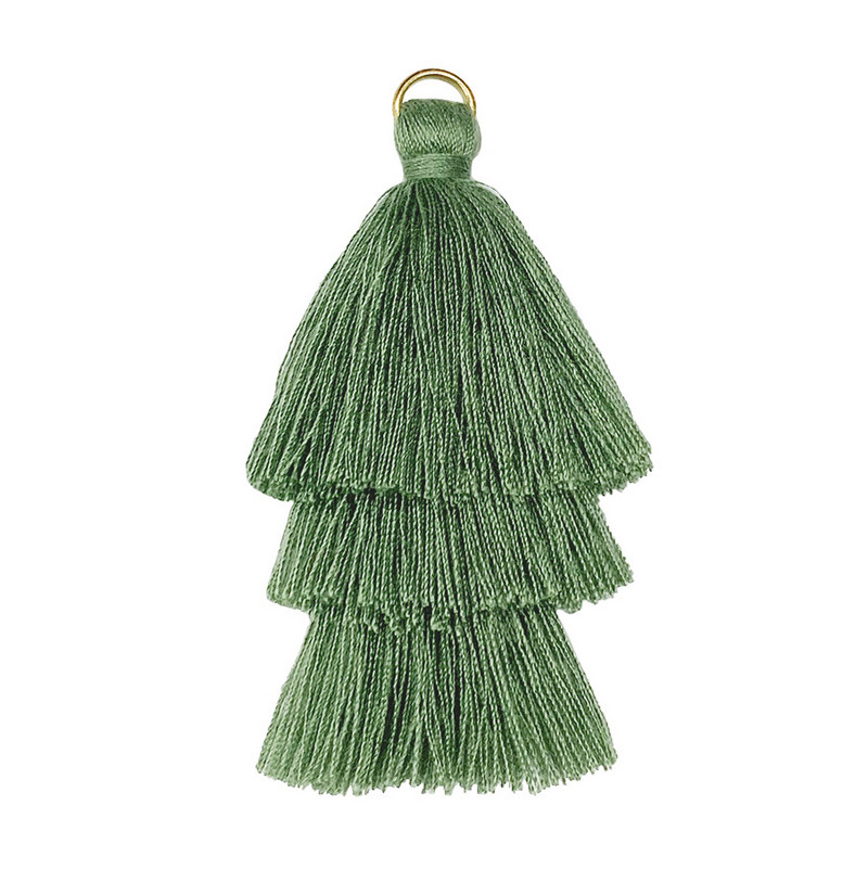 10 τμχ Τρεις στρώσεις Φούντα κρόσια Κρεμαστό DIY Κρεμαστά πάρτι Κορδόνια Δαχτυλίδι Φούντα Διακοσμητικά Ενδύματα Κουρτίνες Κοσμήματα Διακόσμηση Φούντες Δαντέλα