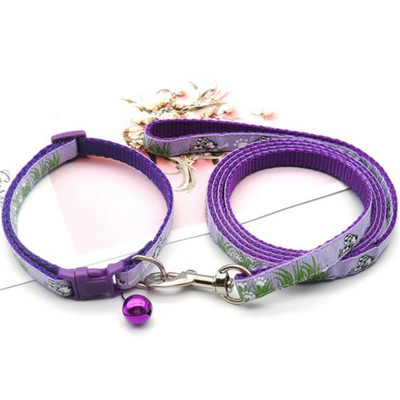 Modes mājdzīvnieku kakla siksna Vilces virve Dzīvnieku raksts Jauki zvaniņa regulējami kaklasiksnas sunim kaķim kucēnam kaķēnam DIY mājdzīvnieku aksesuāri