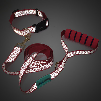 Atstarojoša suņu kakla siksna Izturīga, izturīga mājdzīvnieku kucēna iejūga Vilces virve mazo suņu zvēru bandai korgiju kurts