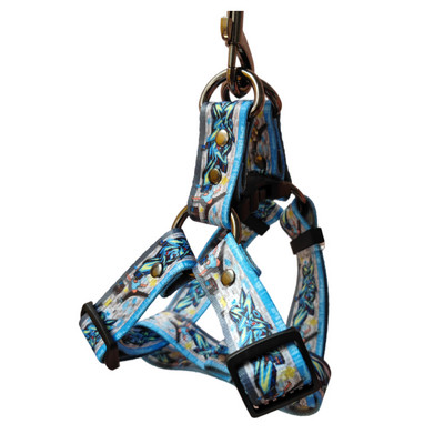 Modes luksusa suņu iejūga kakla siksnas komplekts, balts, 1,5 m neilona taktiskā suņu pavada maziem, vidējiem un lieliem suņiem