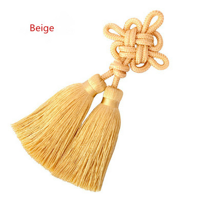 2 db Kiváló minőségű kínai csomók dupla farok bojtok medál barkács ékszerek otthoni függönyvarrás kiegészítők autós kulcstáska díszíti kézműves