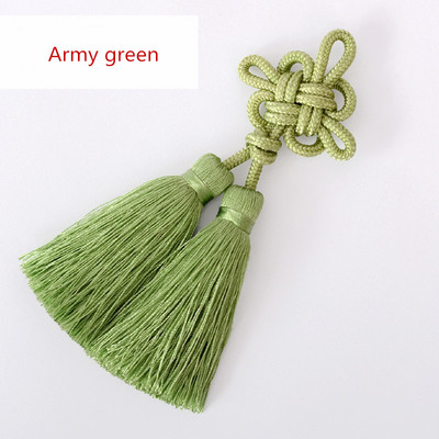 2 db Kiváló minőségű kínai csomók dupla farok bojtok medál barkács ékszerek otthoni függönyvarrás kiegészítők autós kulcstáska díszíti kézműves