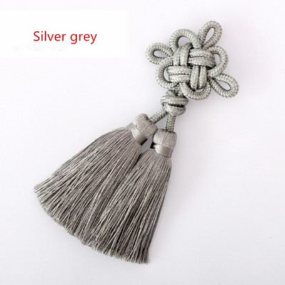 2 db Kiváló minőségű kínai csomók dupla farok bojtok medál barkács ékszerek otthoni függönyvarrás kiegészítők autós kulcstáska díszíti kézműves