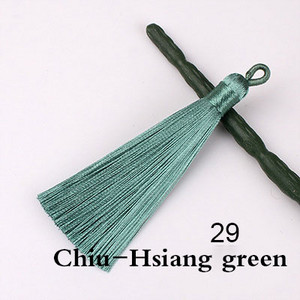 5/10 gab. Zīda pušķi Auskari kulons Piekariņi Amatniecība Sudraba gala vāciņi Pušķi Birste DIY rotaslietu izgatavošanai Piederumi Mazi 8cm