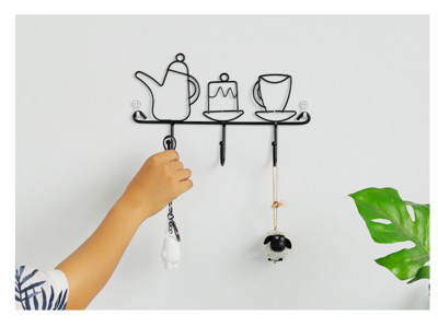 Cârlig de haină nordic Umeraș pentru pălărie neagră, potrivit 1 buc Suport cheie simplu, sticla de apă de fier, cârlig pentru agățat pe perete pentru decorarea casei