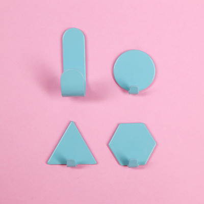 Minimalista kulcstartó gyerek falikabát akasztós levéltartó Kreatív geometrikus kulcstartó öntapadós állvány otthoni dekorációhoz 4db