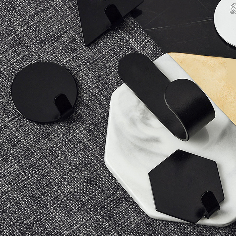 Minimalista kulcstartó gyerek falikabát akasztós levéltartó Kreatív geometrikus kulcstartó öntapadós állvány otthoni dekorációhoz 4db