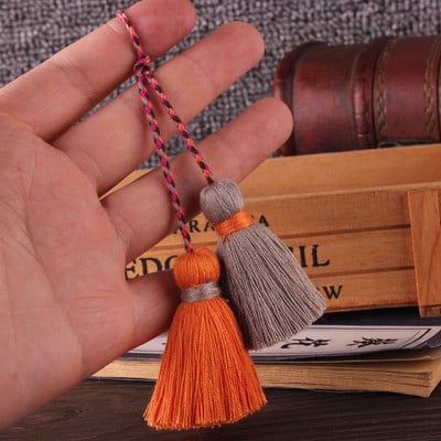 2 bucăți multicolor poliester bumbac ciucuri bijuterii bricolaj perdea accesorii decorative pandantiv geanta dublă culoare artizanat ciucuri franjuri