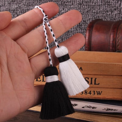 2 bucăți multicolor poliester bumbac ciucuri bijuterii bricolaj perdea accesorii decorative pandantiv geanta dublă culoare artizanat ciucuri franjuri