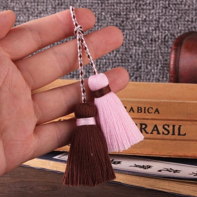 2 bucăți multicolor poliester bumbac ciucuri bijuterii bricolaj perdea accesorii decorative pandantiv geanta dublă culoare artizanat ciucuri franjuri