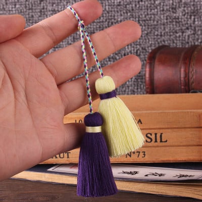 2 bucăți multicolor poliester bumbac ciucuri bijuterii bricolaj perdea accesorii decorative pandantiv geanta dublă culoare artizanat ciucuri franjuri