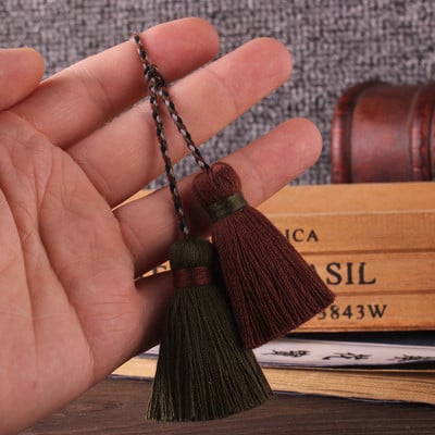 2 bucăți multicolor poliester bumbac ciucuri bijuterii bricolaj perdea accesorii decorative pandantiv geanta dublă culoare artizanat ciucuri franjuri