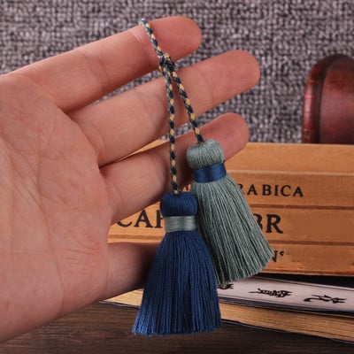 2 bucăți multicolor poliester bumbac ciucuri bijuterii bricolaj perdea accesorii decorative pandantiv geanta dublă culoare artizanat ciucuri franjuri