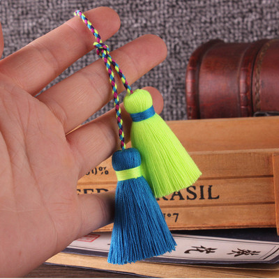 2 bucăți multicolor poliester bumbac ciucuri bijuterii bricolaj perdea accesorii decorative pandantiv geanta dublă culoare artizanat ciucuri franjuri