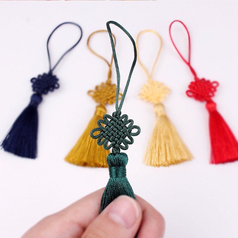 2τμχ/παρτίδα 5cm Κινέζικος Κόμπος Φούντα Μεταξωτό Κρόσι Ραπτικής Κτυπήματα Φούντας Διακοσμητικές Φούντες Κλειδί για DIY Κουρτίνες Διακόσμηση σπιτιού