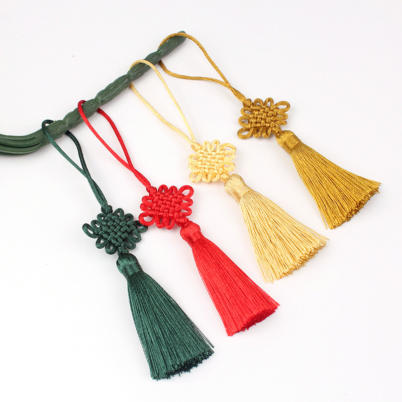 2τμχ/παρτίδα 5cm Κινέζικος Κόμπος Φούντα Μεταξωτό Κρόσι Ραπτικής Κτυπήματα Φούντας Διακοσμητικές Φούντες Κλειδί για DIY Κουρτίνες Διακόσμηση σπιτιού