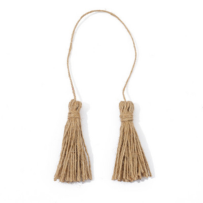 10 DB 6 cm-es zsinór Retro természet juta kötél bojt parasztház esküvői parti karácsonyi lakberendezési füzér függönyvarrás hozzáférés