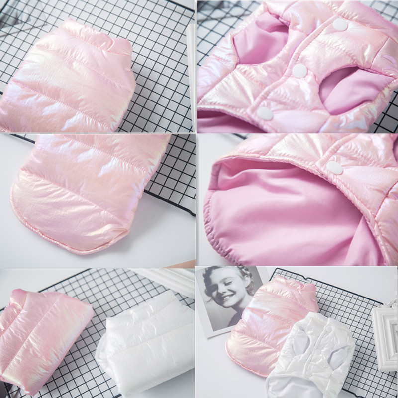 Új kisállatruhák vízálló kölyökkutya fényes dzseki téli meleg kutyakabát mellény ruha chihuahua francia bulldog kiskutyák ruhája